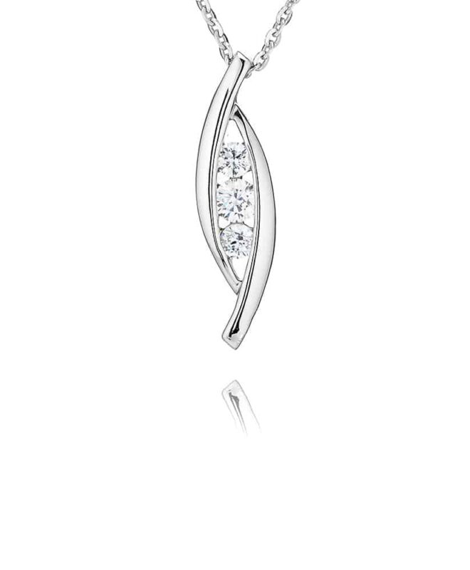 Perfection Jewellery - Pendant - 3 stone twist - P5527