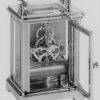 Carriage Clock - Quatrz with visable cogs - Chrome - Image 3
